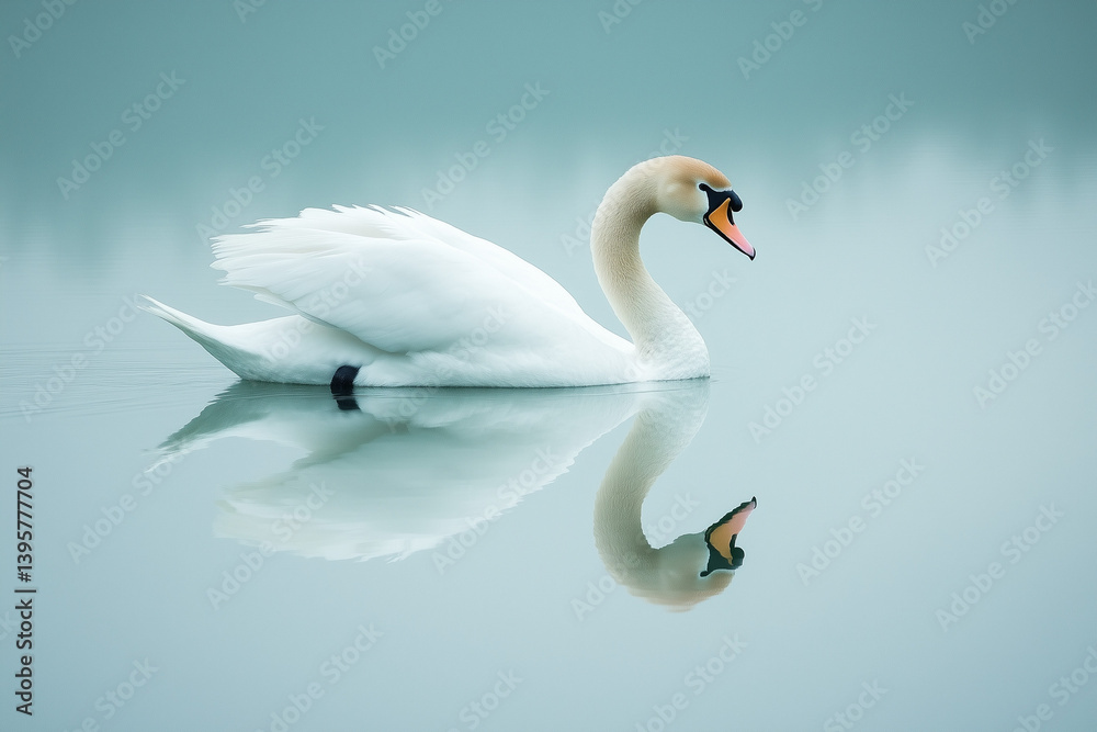 white swan on the water white swan on the water