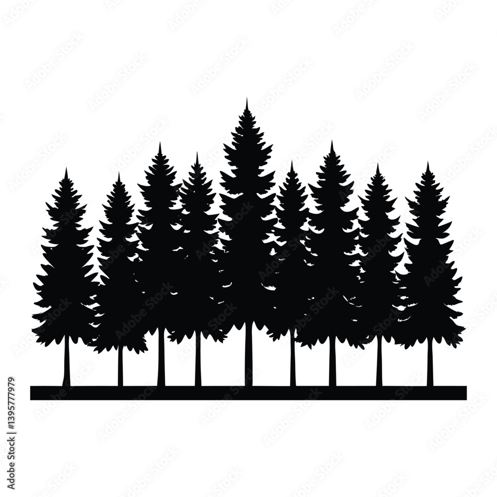 Fototapeta premium design a tree line silhouette across the bottom.