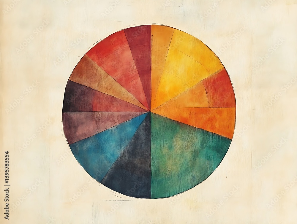 A vibrant color wheel, showcasing a spectrum of hues.