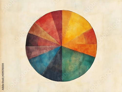 Obraz na płótnie A vibrant color wheel, showcasing a spectrum of hues. w salonie