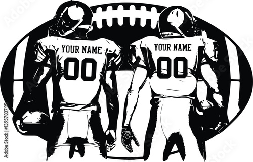 Custom Football player Svg,Customize Name Number Player,Football svg,Football player svg,American Player Design Svg,Football Game Day SVG