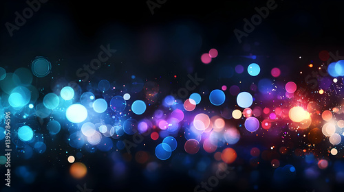 Abstract Colorful Bokeh Lights Background