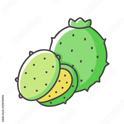 indian fig prickly pear icon, indian fig prickly pear vector illustration-simple illustration of indian fig prickly pear, perfect for indian fig prickly pear logos and icons