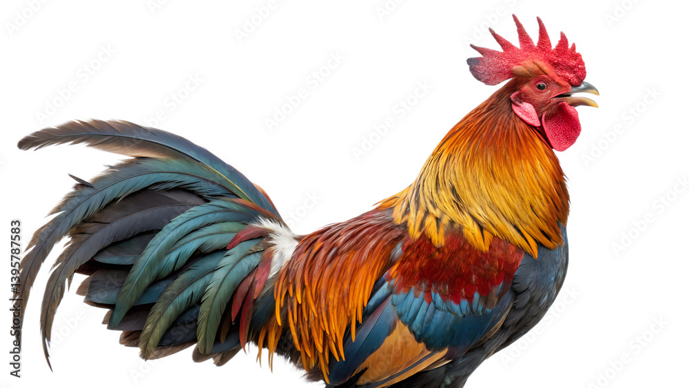 Fototapeta premium rooster isolated on white background