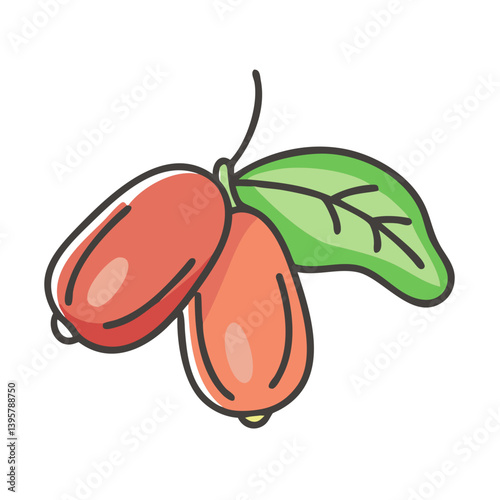 miracle fruit icon, miracle fruit vector illustration-simple illustration of miracle fruit, perfect for miracle fruit logos and icons