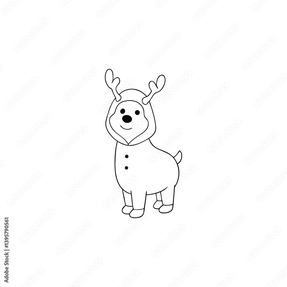 Fototapeta premium coloring book cartoon vector on white background 