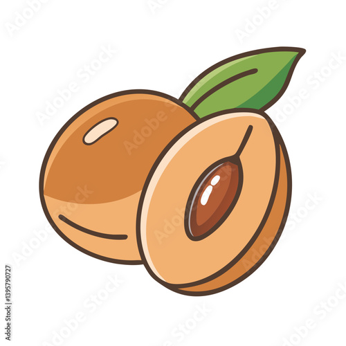 sapodilla fruit icon, sapodilla fruit vector illustration-simple illustration of sapodilla fruit, perfect for sapodilla fruit logos and icons
