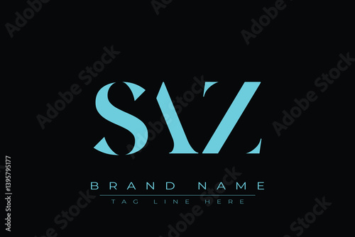 SAZ abstract letter logo design. This logo is designed by three abstract letters.