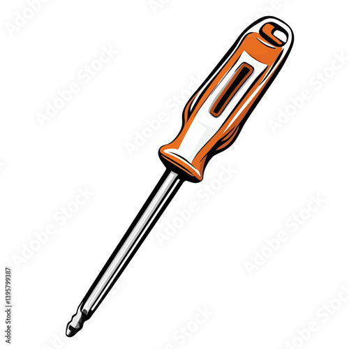 screwdriver on white background