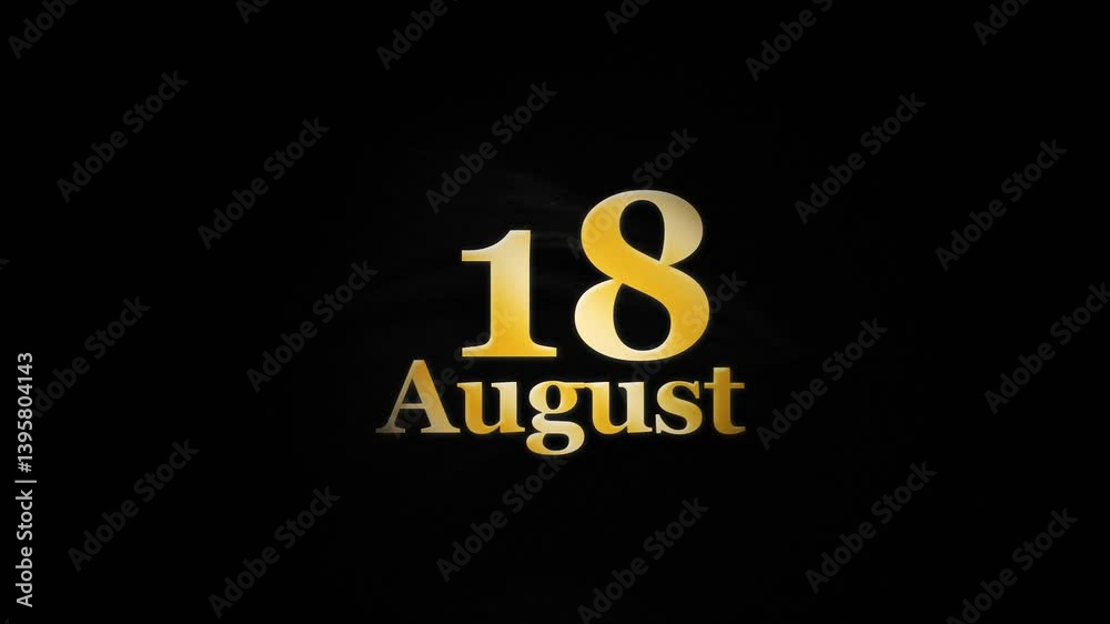 18 August, Date 18 August Logo Effects 18 August, Date 18 August Logo Effects