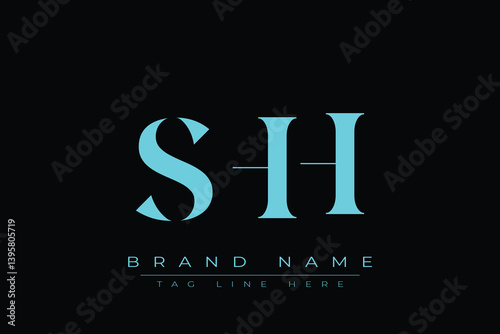 SHH abstract letter logo design. This logo is designed by three abstract letters.