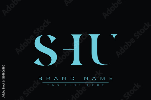 SHU abstract letter logo design. This logo is designed by three abstract letters.