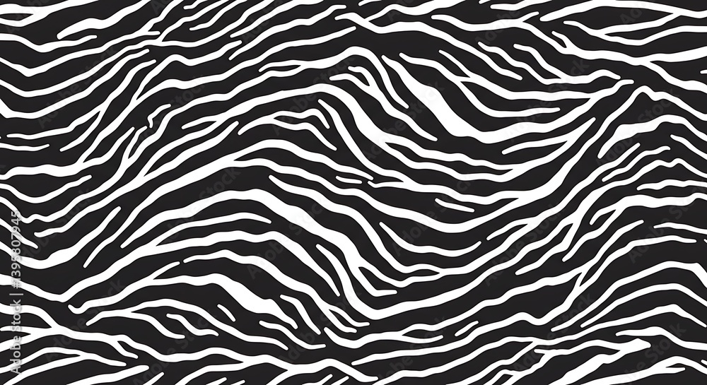 Zebra Animal Print Seamless Vector Pattern Zebra Animal Print Seamless Vector Pattern