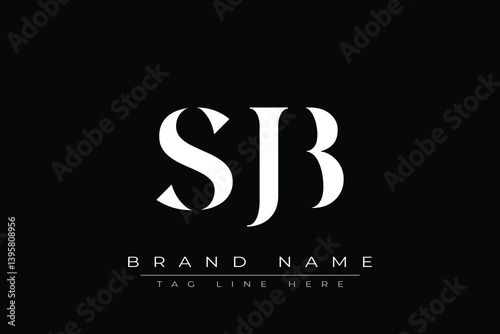 SJB abstract letter logo design. This logo is designed by three abstract letters.