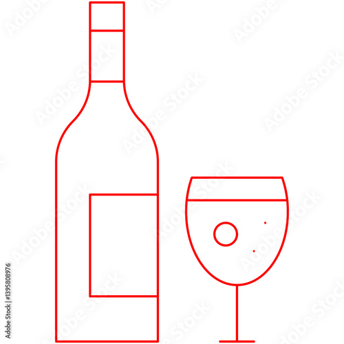 Wine single vector illustration icon