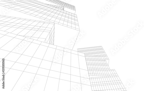 Abstract architectural background vector illustration