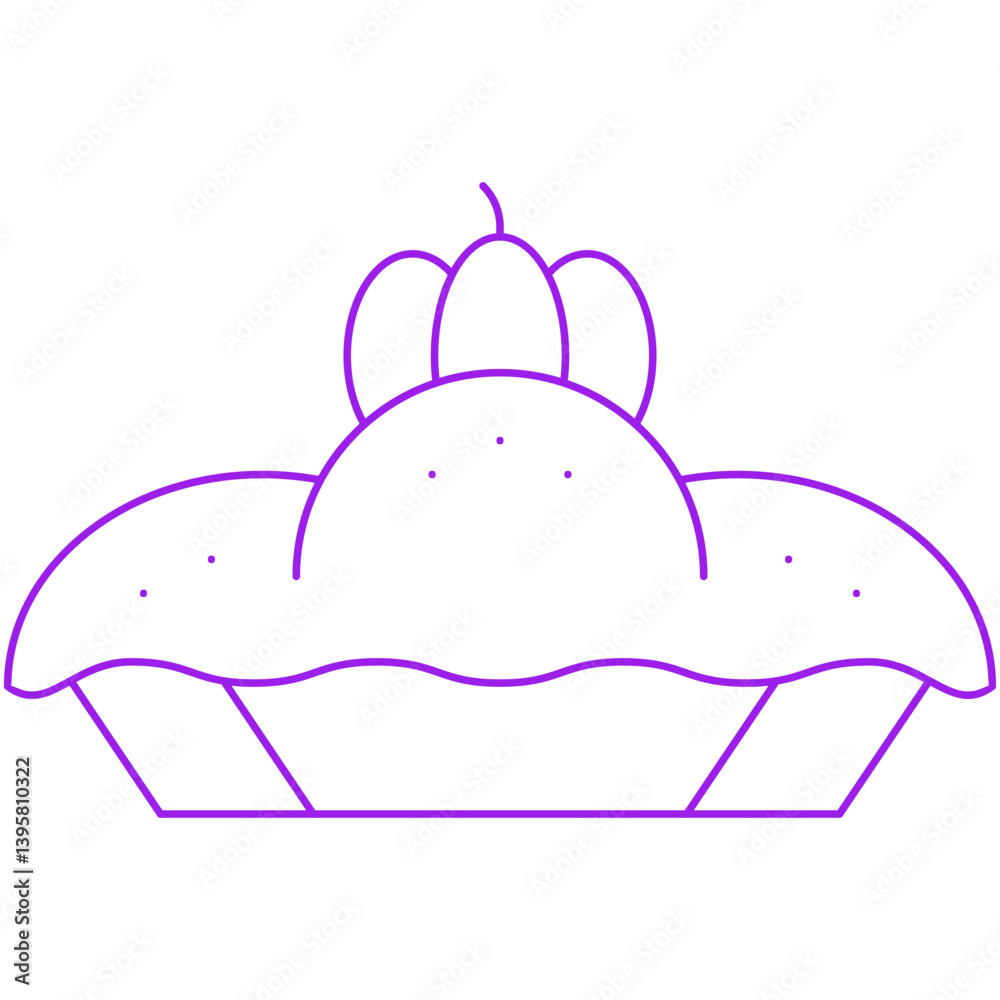 Pumpkin Pie single vector illustration icon Pumpkin Pie single vector illustration icon