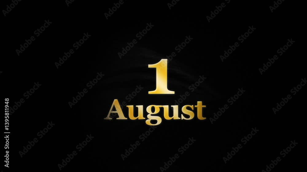 1st August Logo Animation, 1st August Text Effects 