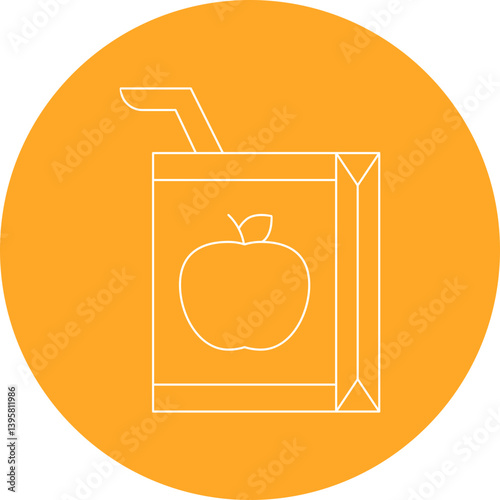 Apple Juice single vector illustration icon