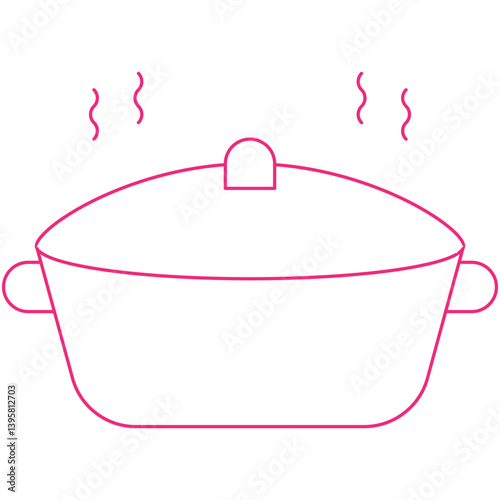 Casserole single vector illustration icon