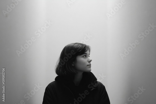 confined individual sits expressionless in stark prison cell background intentionally out-of-focus