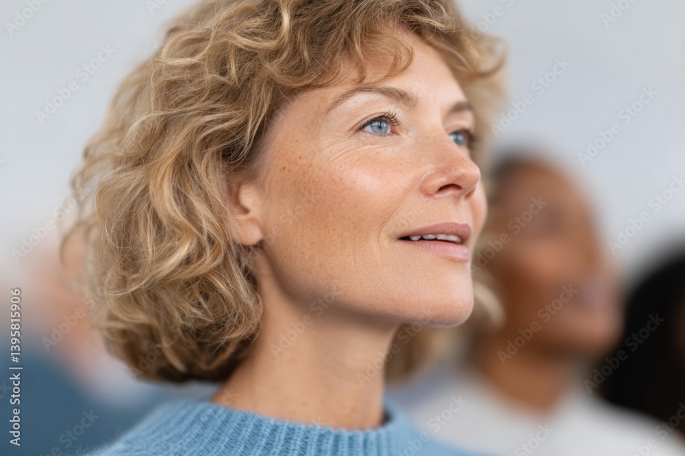 diverse group of people of different races and ages singing joyfully together faces in natural light diverse group of people of different races and ages singing joyfully together faces in natural light