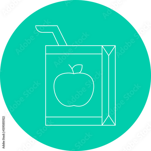 Apple Juice single vector illustration icon