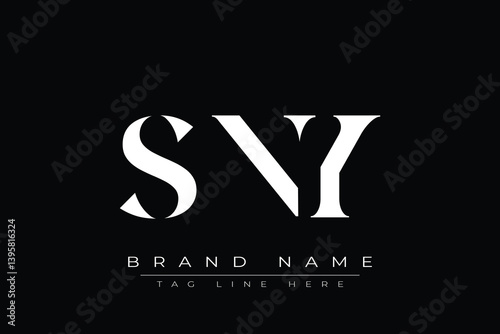 SNY abstract letter logo design. This logo is designed by three abstract letters.