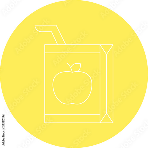 Apple Juice single vector illustration icon