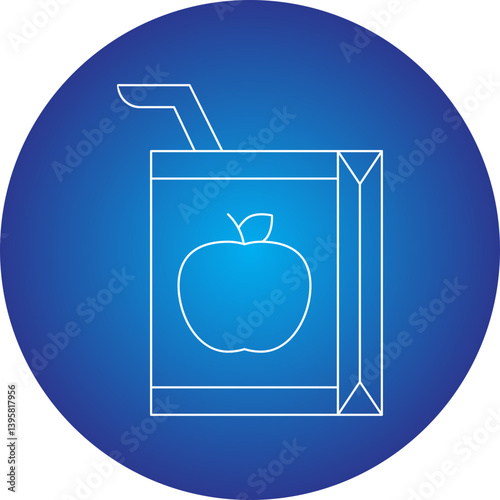 Apple Juice single vector illustration icon