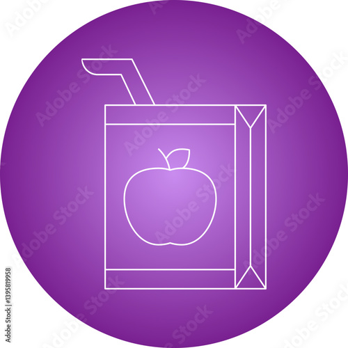 Apple Juice single vector illustration icon