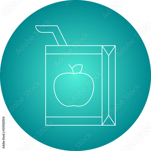 Apple Juice single vector illustration icon