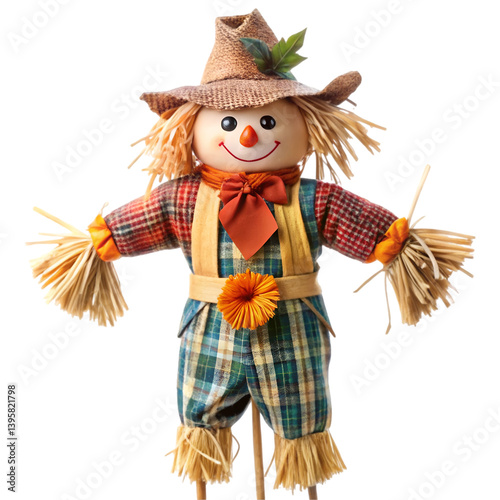 Scarecrow isolated on transparent background  
