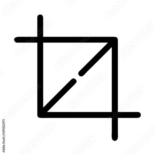 Crop Tool Guiding Corners Icon Design