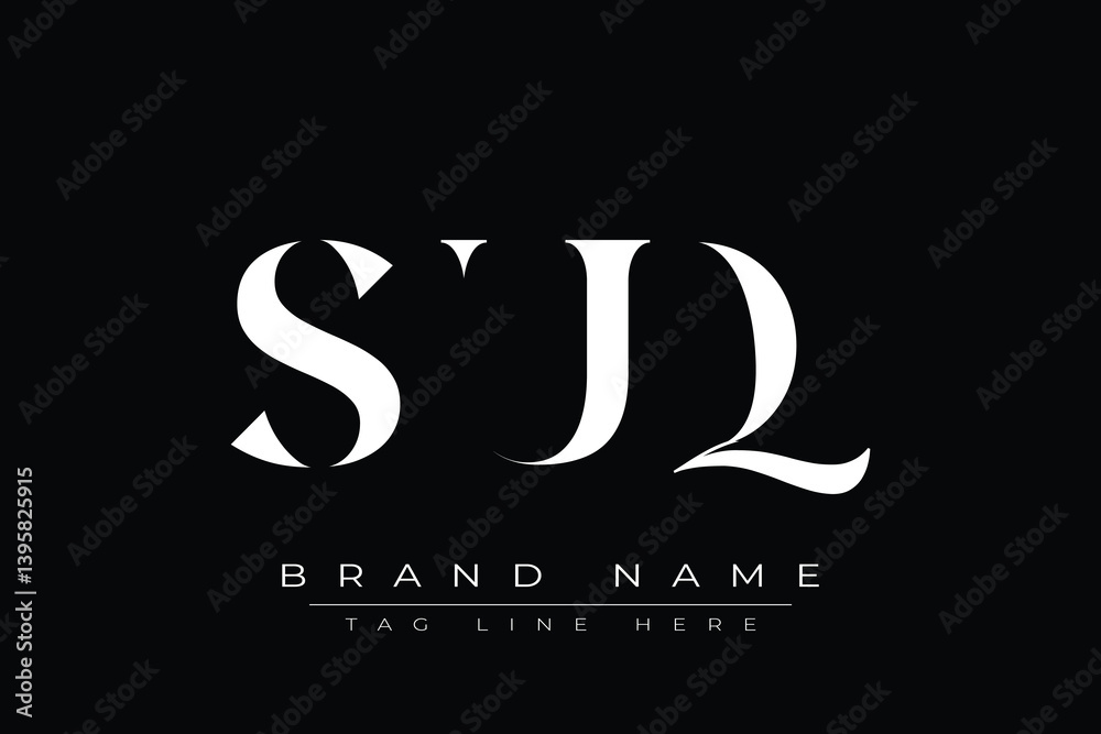 Fototapeta premium SUQ abstract letter logo design. This logo is designed by three abstract letters.