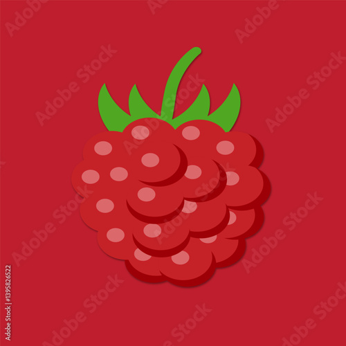 vector illustration of a raspberry