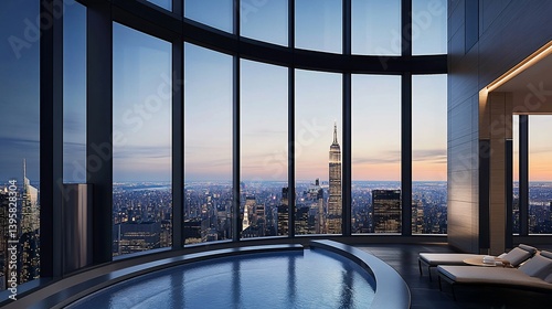 Luxury Penthouse with Breathtaking NYC Skyline Views at Dusk