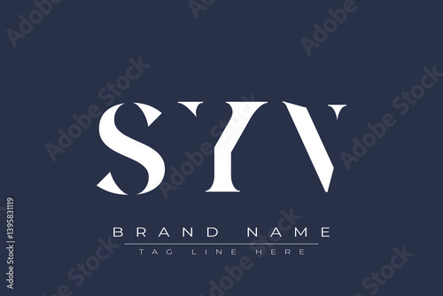 SYN abstract letter logo design. This logo is designed by three abstract letters.