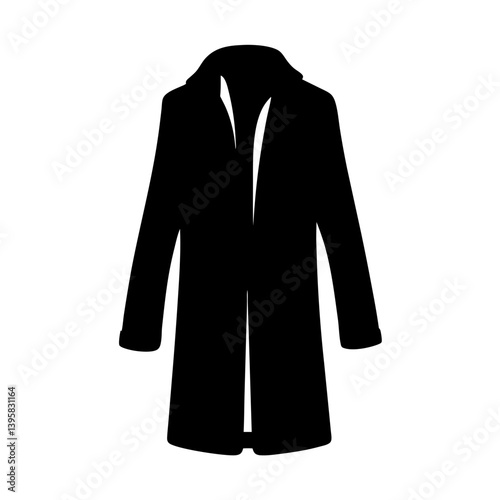 A Classic Black LongSleeve Coat Stylish and Versatile Outerwear for Men and Women
