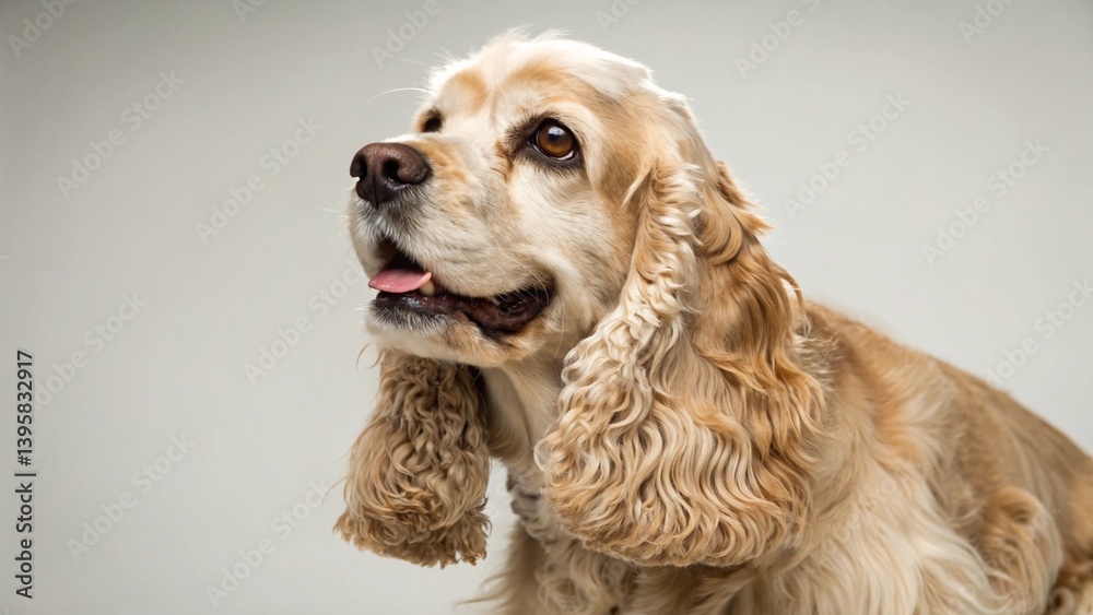 American Cocker Spaniel on studio background
American Cocker Spaniel on studio background