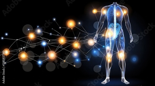 Dynamic artistic representation of human circulatory system digital art abstract environment high-resolution visuals