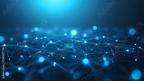 A complex network of interconnected points and lines representing global digital connectivity.
