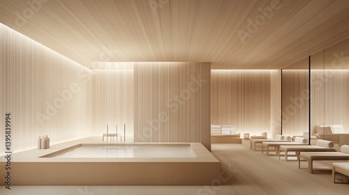 Serene Minimalist Spa Interior Design: Tranquil Relaxation Haven