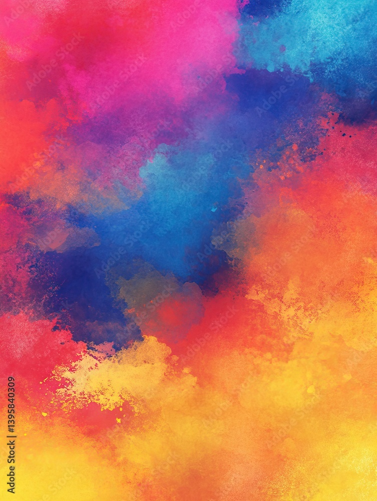 Fototapeta premium Vibrant abstract colorful paint splatter art