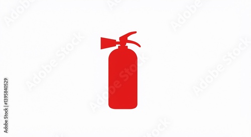 Red fire extinguisher safety equipment symbol