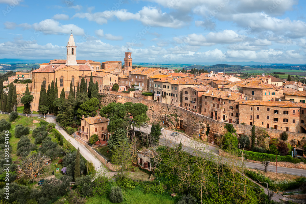 Obraz premium Medieval hilltop town of Pienza in Tuscany, Italy