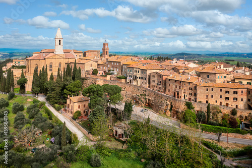 Medieval hilltop town of Pienza in Tuscany, Italy