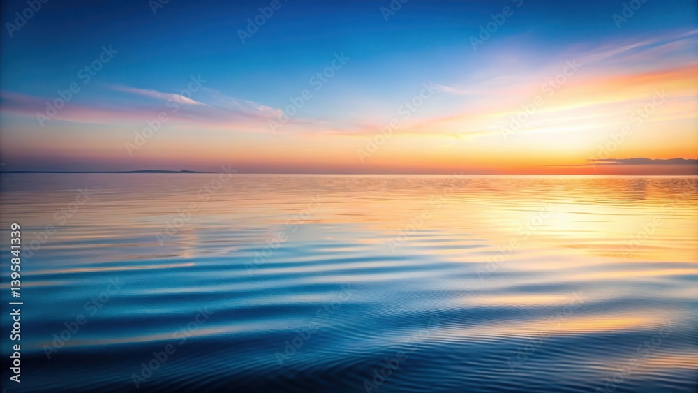 Serene Sunset Over Calm Ocean Waters Reflecting Vibrant Sky Serene Sunset Over Calm Ocean Waters Reflecting Vibrant Sky