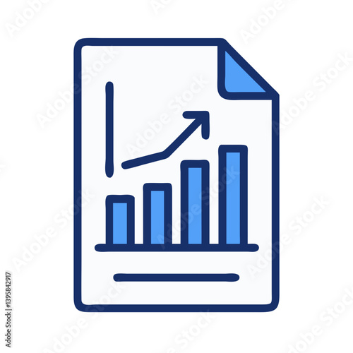 Data Report Growth Graph Icon Design