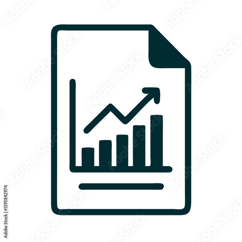 Data Report Growth Graph Icon Design
